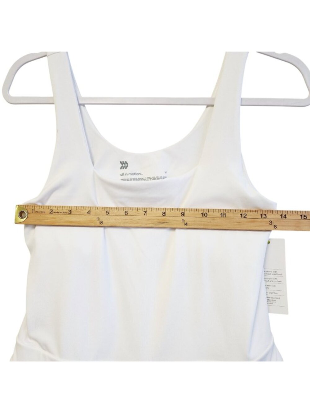 All In Motion White Pleated Active Dress Size M Sustainable Polyester Blend - Picture 6 of 8